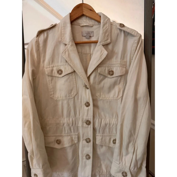 Loft White Utility Jacket Size Small - Picture 5 of 6